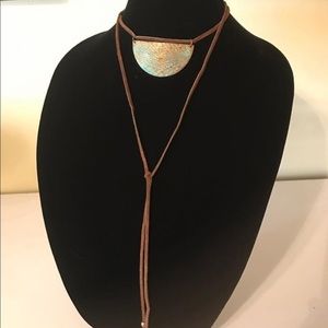 Leather wrap necklace